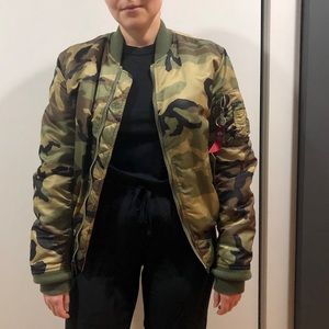 Alpha Industries Camo Bomber Jacket
